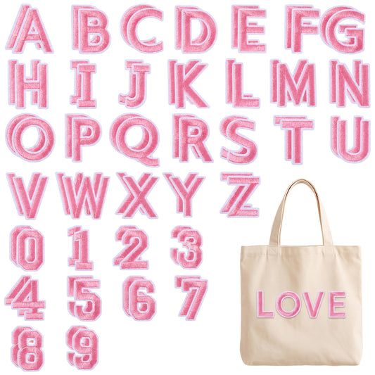 Iron on Letters and Numbers, 72 Pcs Alphabet A-Z Iron on Letter Patches