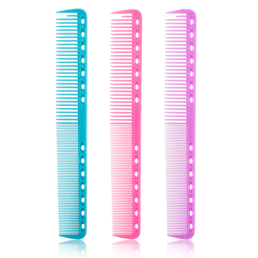 3Pcs Carbon Cutting Combs for Hair Stylist Haircutting Combs Professional Heat Resistance Carbon Barber Comb Medium and Fine Tooth All Purpose Hair Stylist Comb for Salon Man Woman Clipper Cuts
