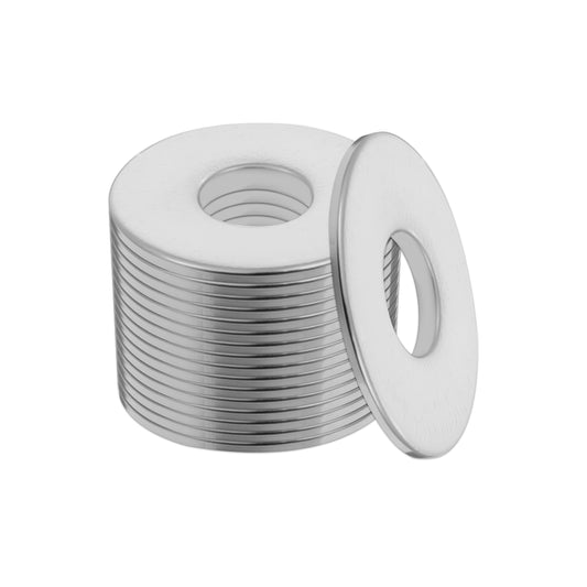 100 Pcs M4 Stainless Steel Flat Washer 12mm Outside Diameter, 4mm Inner Diameter, 1mm Thickness, M4 x 12mm Flat Washer for Bolt Screw Nuts