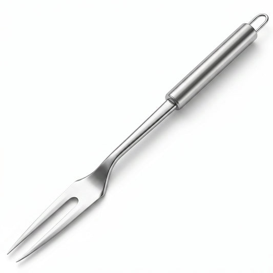 12.3" Meat Fork Stainless Steel Carving Fork 2-Prong Serving & Grilling Forks with Solid Metal Handle for Cooking, Kitchen, Carving, Serving, BBQ
