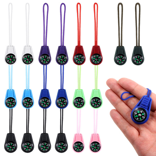 Mini Compass, Button Compass Small Multi-Color Outdoor Camping Hiking Pocket Compasses Paracord Hiking Survival Small Compasses