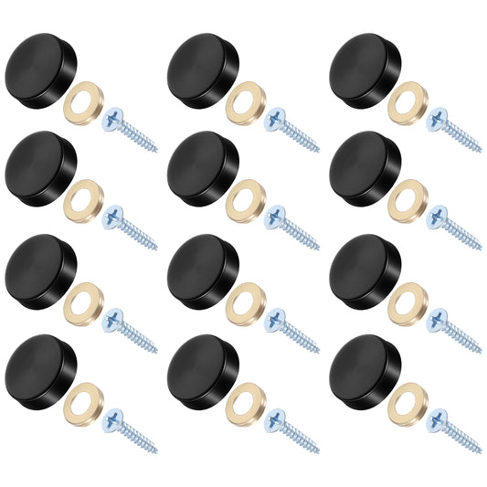 16 PCS Screw Covers Caps, 0.63"/16mm Mirror Screws Fasteners, Stainless Steel Screw Cover Cap, Decorative Screws Cover Fasteners for Sign Advertising Hardware, Furniture, Mirrors, Signage