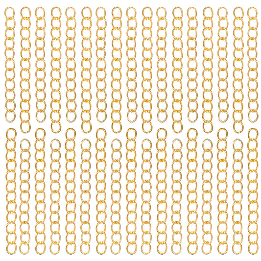 100Pcs Chain Extenders for Jewelry Making, Necklace Extenders Gold Gold Chain Extender Removable Extension Tails Extension Chains for Jewelry, Necklaces, Bracelets, Anklets, Key Chains