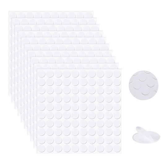 1000 PCS Double Sided Adhesive Dots, 10mm/0.4'' Clear Sticky Tack Pre-Cut Removable Round Putty, Waterproof No Trace Poster Stickers for Festival Decoration Balloon Craft Nail Art Sticky Dot