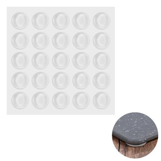 25PCS Clear Glass Table Top Anti Slip Pad, Glass Table Top Bumper 2cm