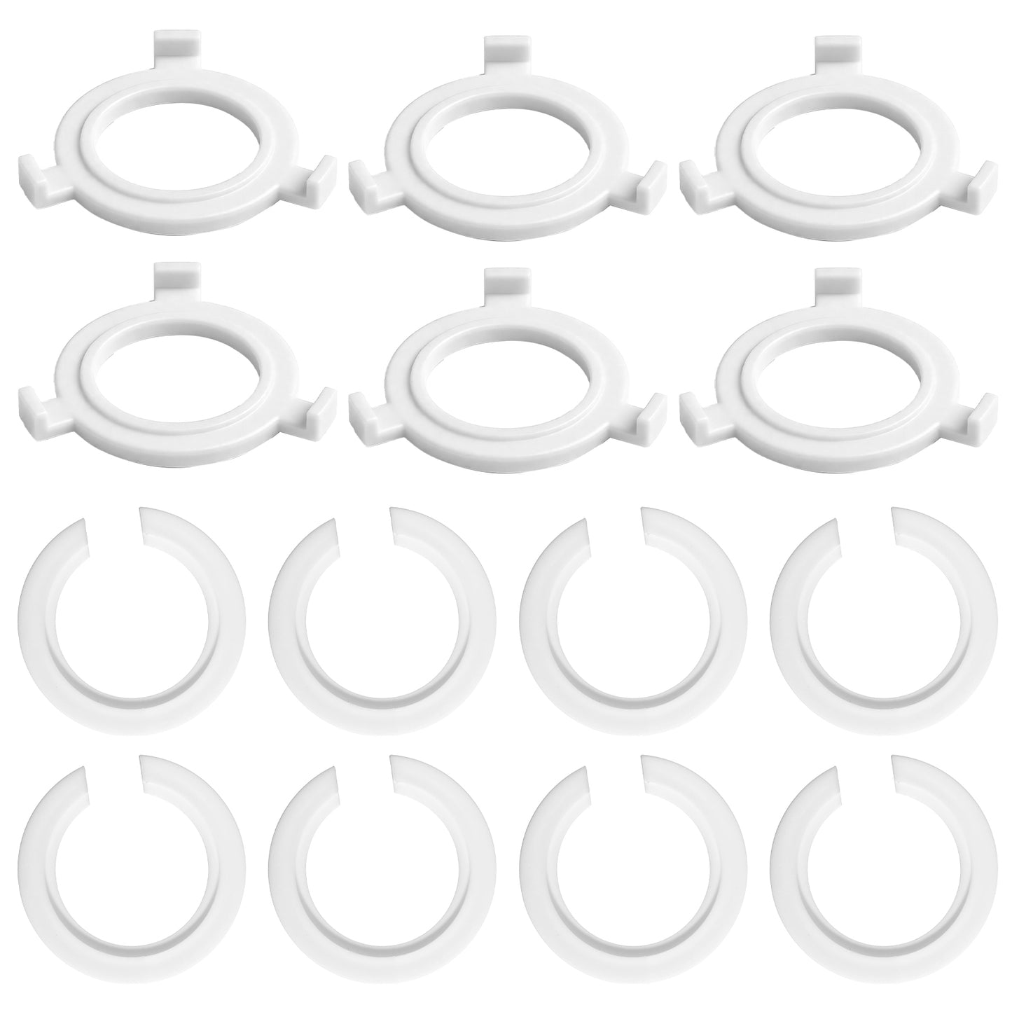 Vin Beauty E27 to E14 Lampshade Reducer Ring, 14 Pack Lamp Shade Adapter Rings Kit Light Ring Converter Washer Plastic Replacement 42mm to 29mm Screw Fitting Adapter, White