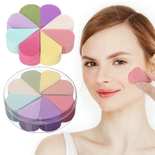 16pcs Face Paint Sponges with Box Foundation Sponges for Liquid Makeup Petal Face Painting for Cosmetic Wedges Sponge Beauty Blenders Reusable Face Sponges Cleansing for Liquid Cream Concealer