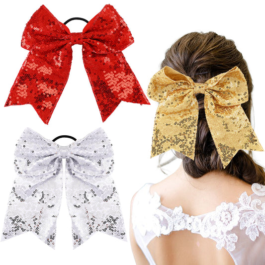 Glitter Sequin Cheer Bow