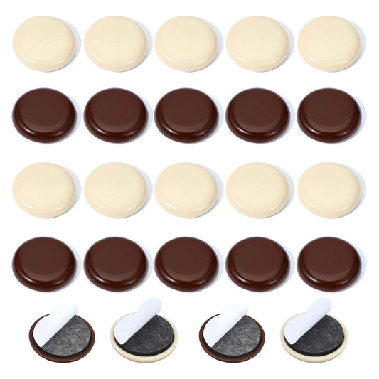24 Pcs Furniture Sliders 1.4 inch Heavy Furniture Mover Chair Sofa Sliding Pads Furniture-Sliders for Carpet Washing machine slider for Carpet and Hard Wood Floors