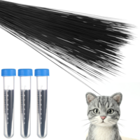 900PCS Simulated Animal Whiskers for Crafts, Black Craft Animal Whiskers 3 Inches Simulated Cat Needle Felting Whisker for Muppet Whisker
