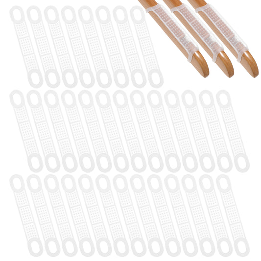 100 Pcs Clothing Hanger Strips Non-Slip Rubber Clothes Hanger Grips Clear Shoulder Strips Clothes Hanging Accessories for Wood Plastic Hangers Closet