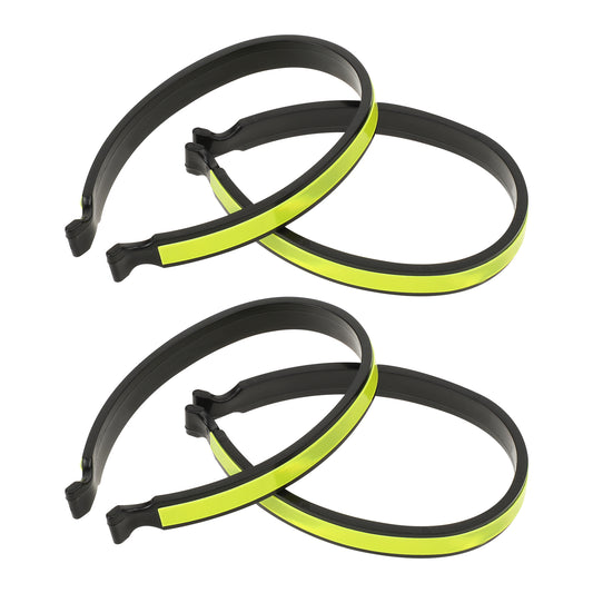 4 Pieces Bicycle Trouser Clips Bicycle Clips Lightweight Cycle Clips, Reflective Cycling Trouser Clips Bike Clips Trousers with Powerful Reflective Bands, Reflective Trouser Clips for Men Women Ankles
