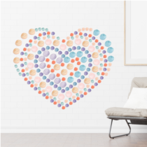8 Sheets 296 Pieces Rainbow Dot Stickers Wall Decals, Removable Modern Boho Dot Stickers Colorful Polka Dot Wall Stickers Polka Dots Wall Sticker for Nursery Kids Bedroom Classroom Playroom