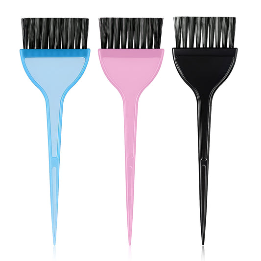 Hair Dye Brush, 3 Pcs Hair Color Brush Color Brushes for Hairstylist Professional Tinting Tool Kit Hair Dye Applicator for Women Men Salon Use Home DIY Dyeing (Black, Blue, Pink)