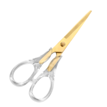 Gold Scissors Heavy Duty Craft Scissors Clear Acrylic Scissors Craft Office Professional Shears for Home School Office Paper Fabric
