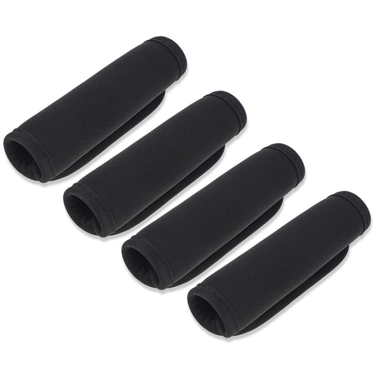 4 Packs Luggage Handle Wraps for Suitcase Neoprene Bag Handle Wrap, Soft Handle Covers Suitcase Luggage Handle Wrap Luggage Tag Wraps Travel Accessories(Black)