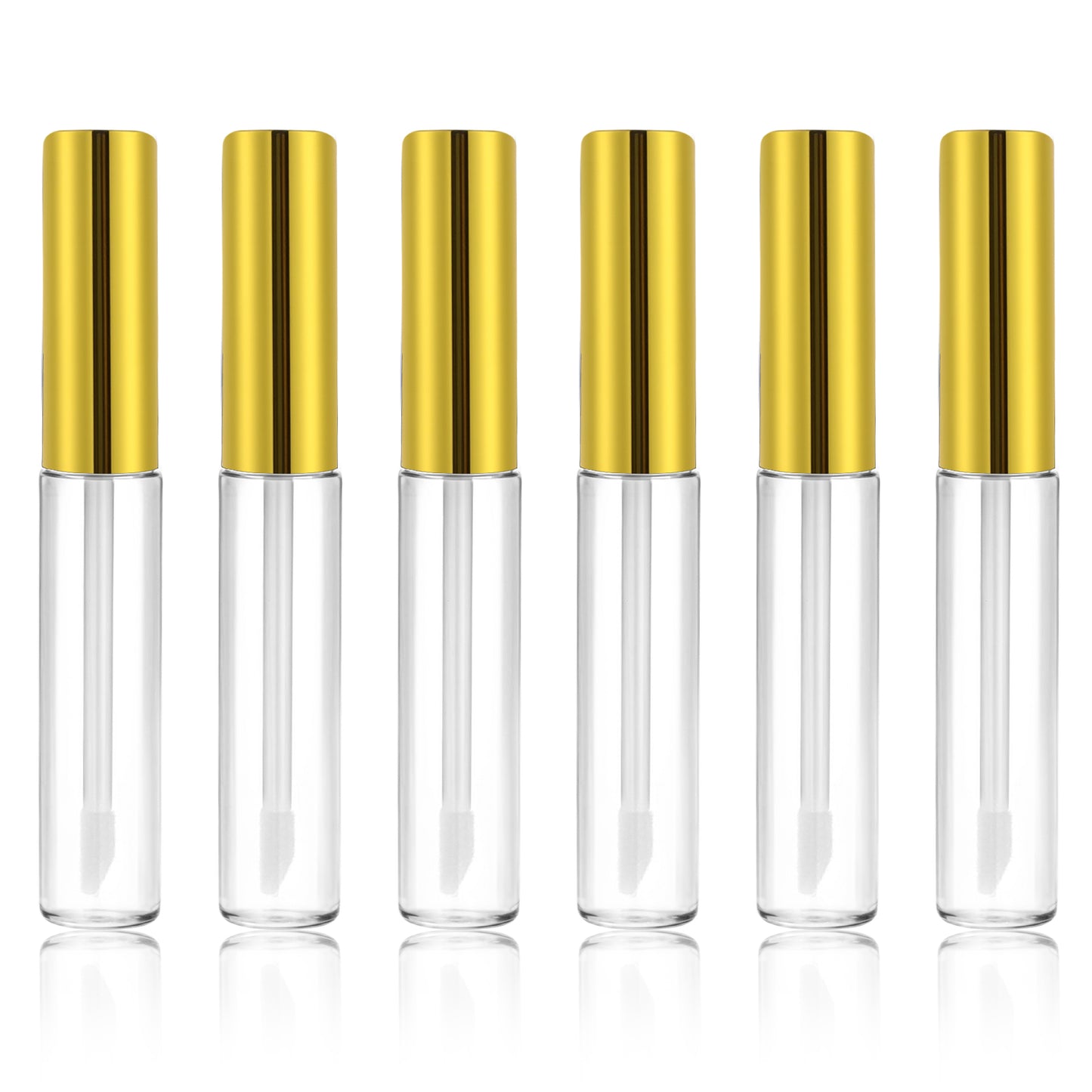 10 ml Empty Lip Gloss Tubes with Wand 6 PCS lip gloss containers, Clear Mini Refillable Lips Balm Bottles for Different Samples Travel Split Charging DIY Makeup