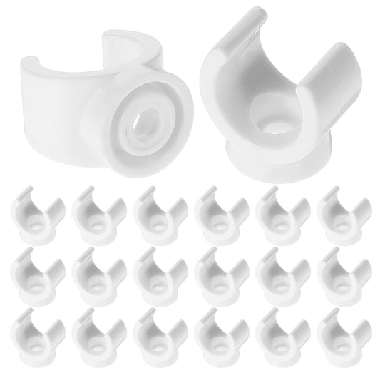 1/2 Inch PEX Pipe Clip, 20 Pack PEX Pipe Clamp Clips Plastic Pipe Hangers Clamps PEX Tubing Clamps U Hook Water Pipe Holder Clamps White Plastic U Pipe Clamp Tools Support Bracket Socket