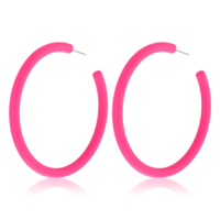 Neon Large Hoop Earrings Retro Acrylic Hot Pink Hoop Earrings 80s 90s Big Hoops C Shape Fashion Earring Lightweight Open Hoops for 80s 90s Party Accessories