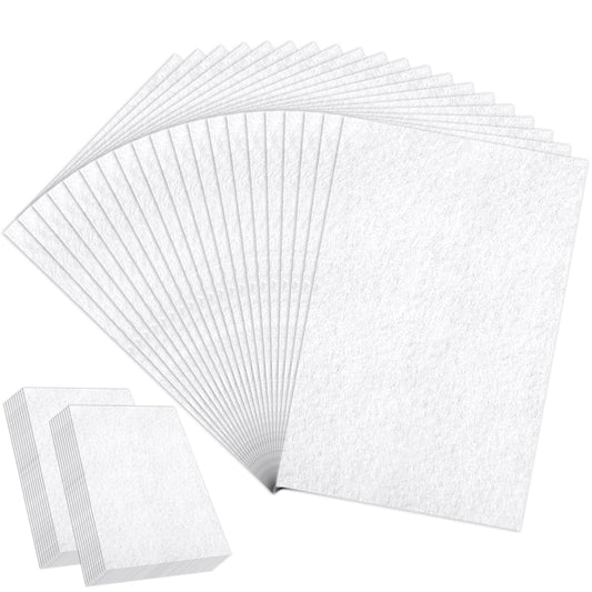 20 Pieces 28.5 X 18 CM White Felt Fabric Sheets for Crafts Thick Soft Wool Stiff Craft Hobby Felt Sheets for DIY Art and Sewing Projects Crafts Making Supplies