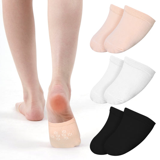 Exircy 12 Pairs Half Socks for Women, No Show Invisible Non-slip Liners Non-Skid Mule Socks Women with Grip for Multiple Shoes