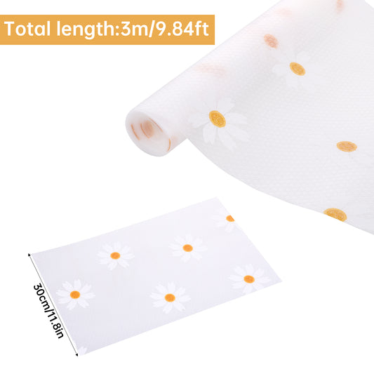 Hariendny Shelf Liner Drawer Liner Non-Adhesive Fridge Shelf Liners Waterproof Shelf Liner Bathroom Sink Liner Floral Drawer Liner Shelf Paper for Shelves Refrigerators Cabinets 11.8" x 118"