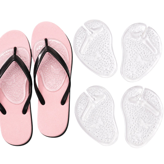 4 Pcs Butterfly Metatarsal Pads for Thong Sandals Toe Protectors