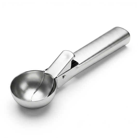 Metal Ice Cream Scoop, Heavy Duty Stainless Steel Ice Cream Scoop Portable Cookie Dough Scoops for Frozen Yogurt, Gelatos, Sundaes, Baking Supplies, Dishwasher Safe (Medium, Silver)