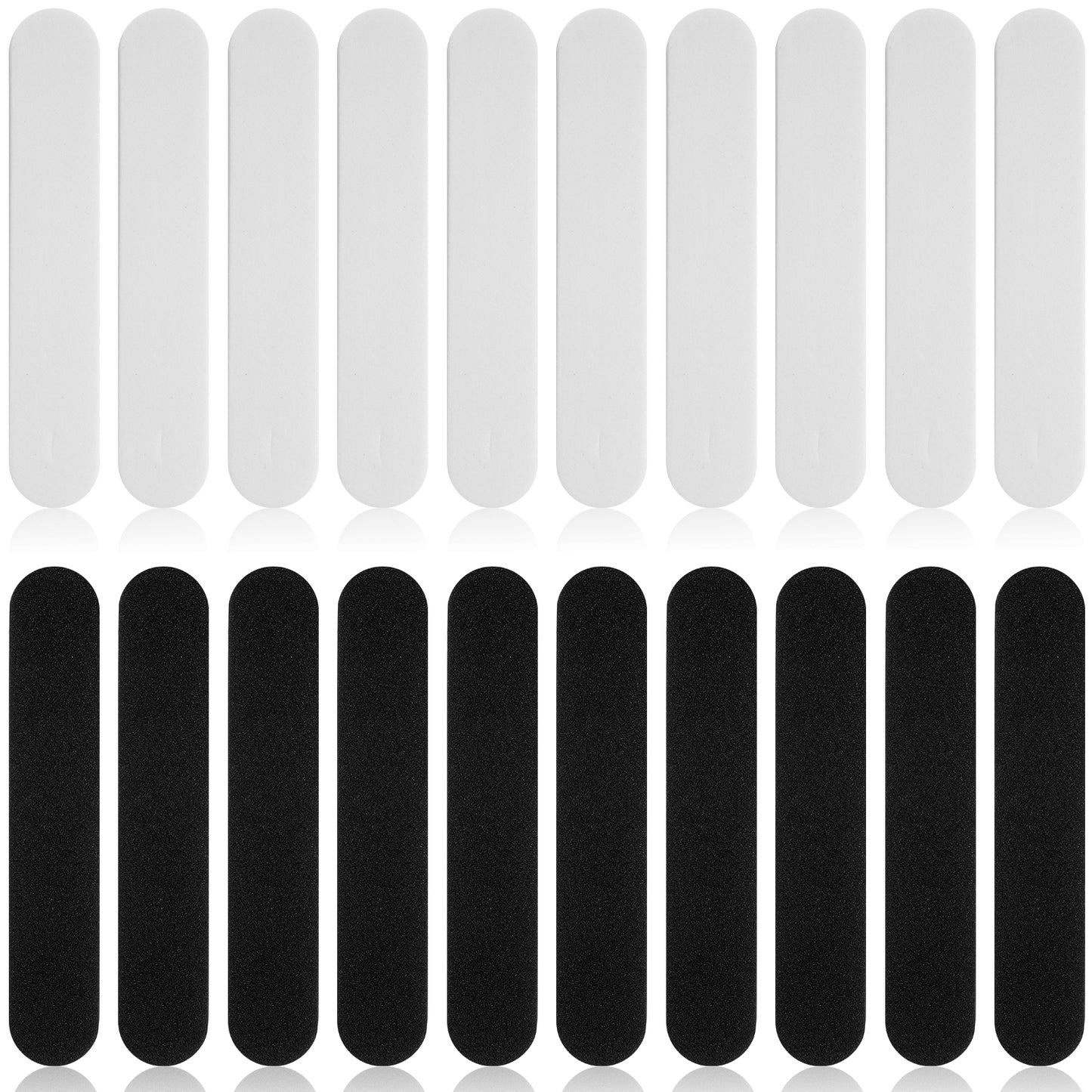 Exircy 20 Pcs Hat Size Reducer Hat Size Tape Hats Liner Absorbent Sweat Pad Foam Sizes Reducing Tape for Hats Absorbent Sweat (Black,White)