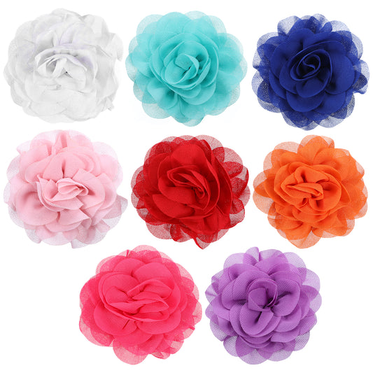 FdcLixuvol 8 Pcs Dog Flowers Collar Accessory 3 inch Colorful Cat Puppy Charms Pet Flower Collars Soft Dog Tie for Dogs Grooming Charms Accessories