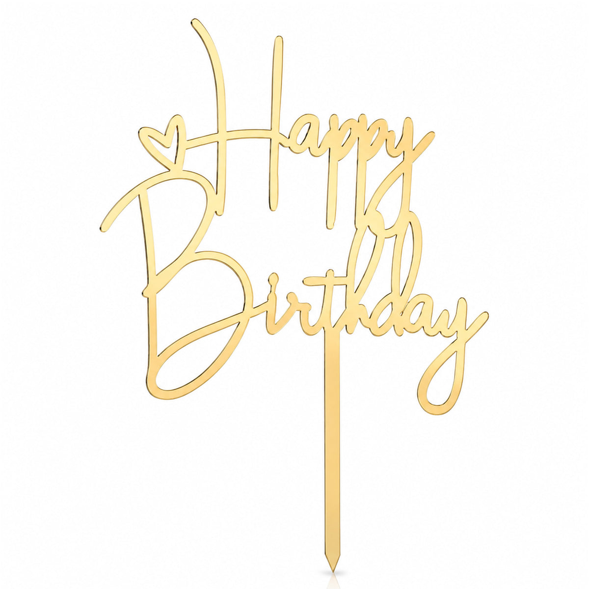 Happy Birthday Cake Toppers Gold Happy Birthday Cake Decorations
