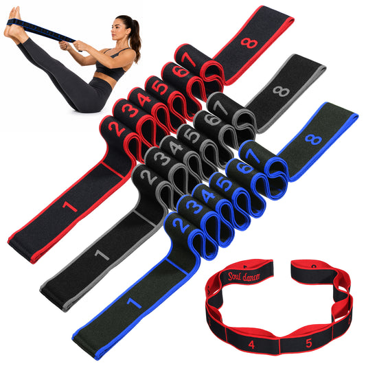 3 Pack Numbered Resistance Bands for Glutes, Stretching & Yoga Band with Clear Marking Elastic Training Bands Adjustable Fitness Resistance Band for Stretching and Yoga Pulling Rope