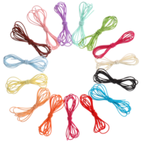 15 Colors Elastic Cord 2mm × 200cm Bracelet String Elastic Rubber Band Stretch Rope for Journal Beading Jewelry Making