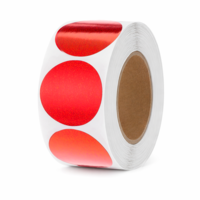 500 PCS Round Stickers Red Circle Stickers 1 Inch Red Dot Sticker Colored Coding Labels for Home Office Crafting