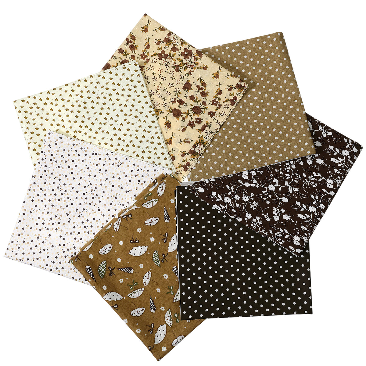 14pcs Vintage Fabric 10" X 10"Floral Fabric Quilting Squares