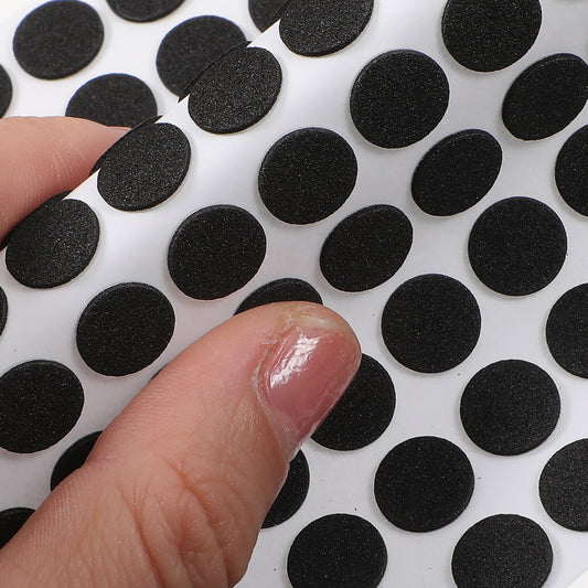 300 Pcs Mini Foam Felt Pads, Self Stick Pads Furniture Felt Pad Round 0.39 Inches Diameter Self Adhesive Cabinet Cushion Dots for Cabinet Doors Furniture Desks Floor Drawers Black