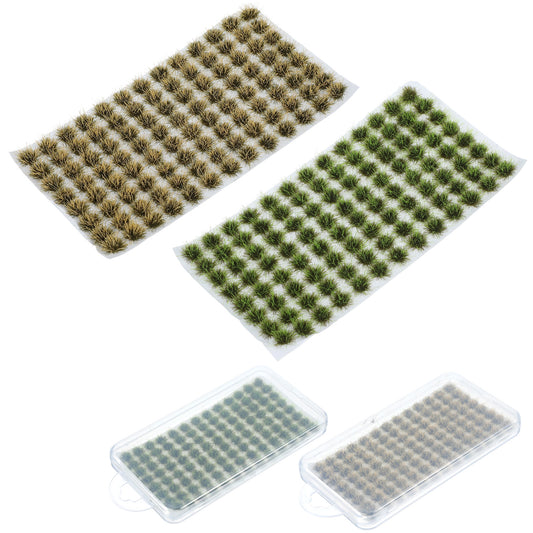 QfwdfcTrenz 208 PCS Grass Tufts Mini Tufts Terrain Resin Static Scenery Model Miniature Deco Model Wild 7mm Grass Set Mini DIY Terrain Decoration for Train Landscape Railway Artificial Grass Modeling