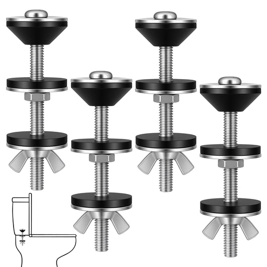 4PCS Universal Toilet Tank Bolts and Rubber Gaskets Toilet Tank Gasket Replacement Kit Heavy Duty Toilet-Bolts Toilet-Mounting and Repair 2.75x0.23