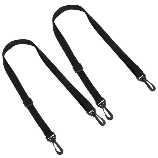 Xelsluthe 2 Pack Black Adjustable Shoulder Straps with Swivel Clips for Bags, Adjustable Straps with Clips, Replacement Strap for Water Bottle Carrier Sling Bag, Crossbody Messenger Bag