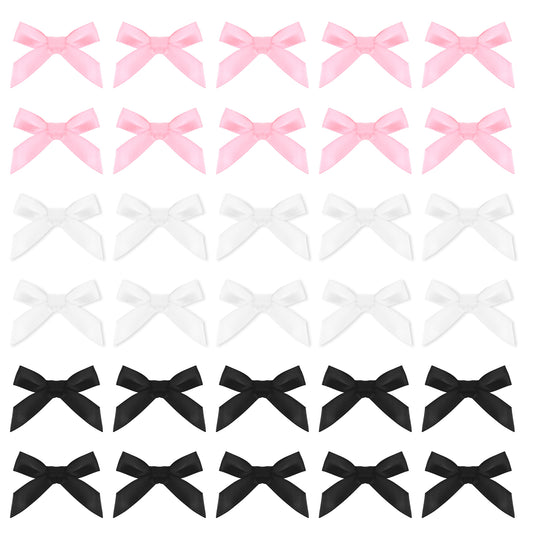 70PCS Mini Hair Bows Hair Clips for Women Girls Hairclips Solid Color Ribbon Bowknots Hair Ribbon Clips Satin Bow Hair Barrettes for Hair Design