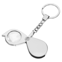 Jewelers Loupe 30X Small Pocket Magnifying Glass Folding Magnifier Glass Keychain Foldable Reading Magnifier Mini Magnification Loupe for Jewelers Gems Diamonds Coins Stamps Antiques