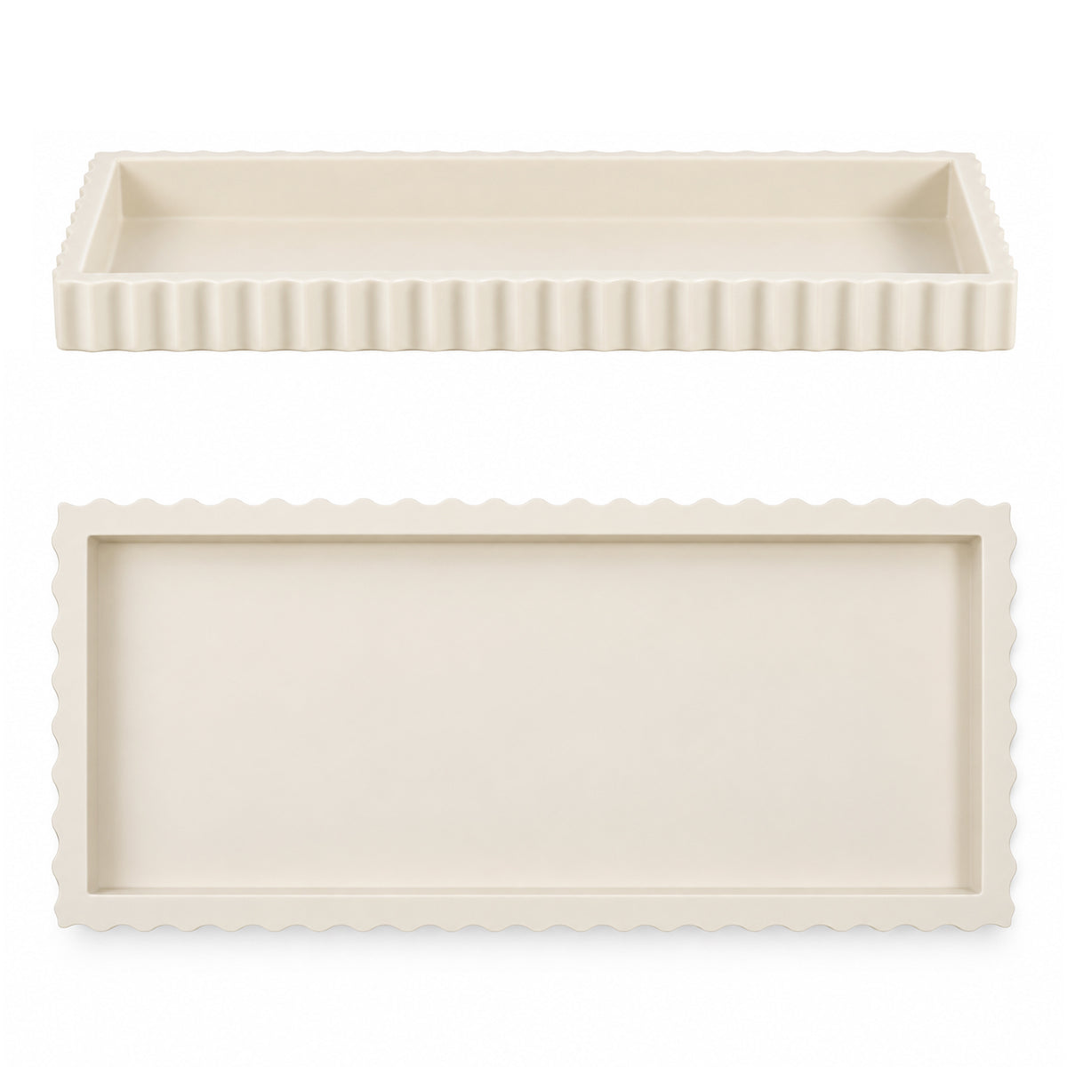 Decorative Rectangle Tray Small Decorative Tray Beige