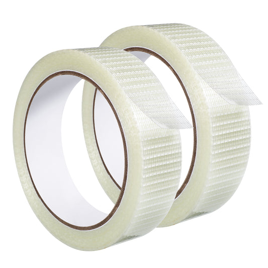 2 Pack Transparent Duct Tape, Heavy Duty Waterproof Tape High Performance Weather Resistant Tapes Industrial Grade Clear Duct Tapes for Residential, Commercial and Industrial Uses (1 in x 22 Yards)