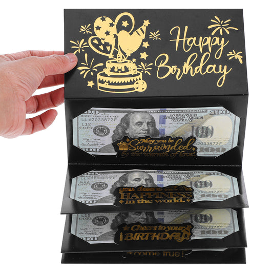 Birthday Money Holder, Birthday Money Envelopes for Cash Gifts Happy Birthday Cash Envelopes Surprise Money Gift Card for Men Women Party Present Company Bonuses