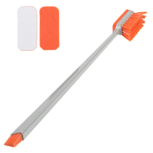 Eldraqth Small Fish Tank Cleaner Brush, 11.8 Inch Glass Aguarium Cleaning Tool with 2 Cleaning Replacement Pads Algae Scraper Fish Tank Cleaner Scraper for Cleaning Glass and Acrylic Aquariums