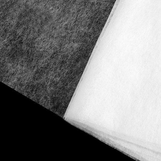 Double Sided Fusible Web 150cm x 200cm White Iron-On Adhesive Non-Woven Fusible Interfacing Light Weight Bonding Web for Fabric Applique Sewing DIY Crafts Supplies