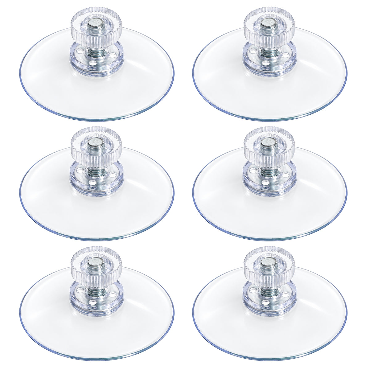 45mm Suction Cups with Screws,Strong Window Glass Suction Hooks, 6 Pack