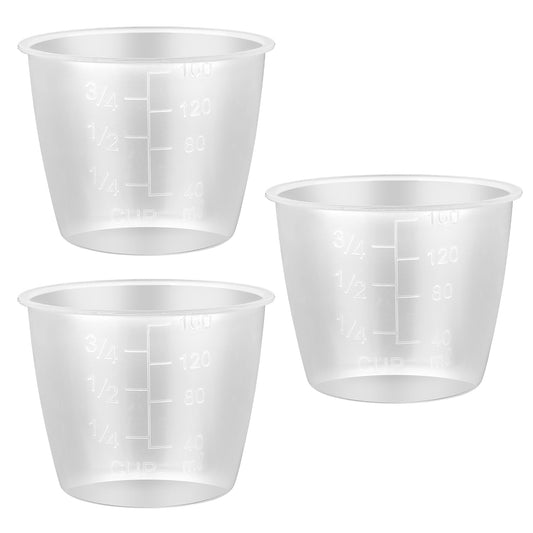 3PCS Rice Measuring Cup 160 ml Plastic Transparent Rice Cooker Cup Small Laundry Measuring Cup Rice Cup Replacement for Measuring Rice and Dry Liquid Ingredient