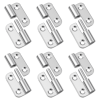 6Pcs 1.5" Right Lift Off Hinges Stainless Steel Small Hinges with 24 Screws Detachable Slip Flag Hinge for Doors Windows and Metal Equipment