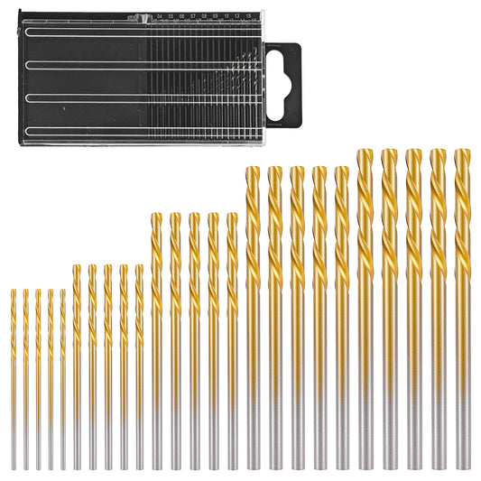 70 Pcs Mini Twist Drill Bit Set (0.3mm - 3mm) High Speed Steel Micro Drill Bits Fully Ground Drill Bits for Aluminum Copper Soft Alloy Steel Wood Plastic
